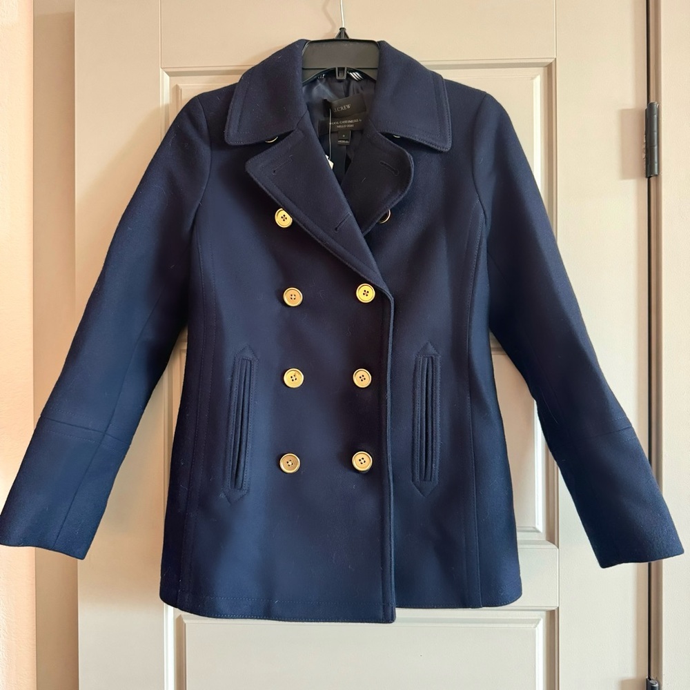 J.Crew wool/cashmere jacket. Size 0. Navy Blue color